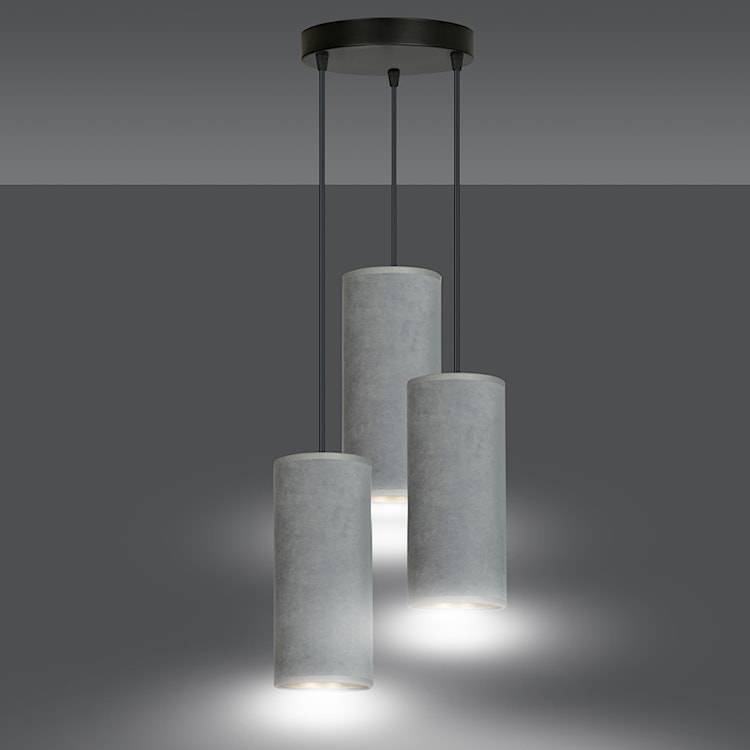 Lampa wisząca Bonett x3 asymetryczna średnica 35 cm szara  - zdjęcie 5
