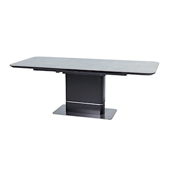 Stół rozkładany Jukatan 160-210x 90 cm szary marmur - czarny