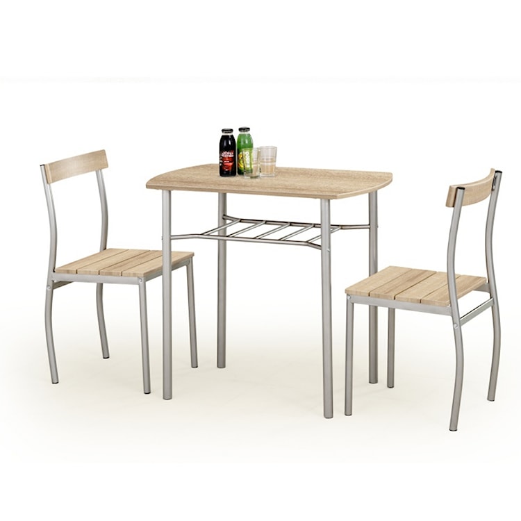 Stół z krzesłami Parra dąb sonoma