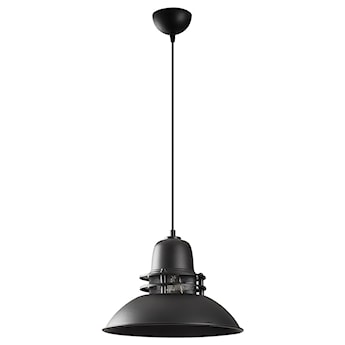 Lampa sufitowa Ardulace industrialna średnica 34 cm czarna