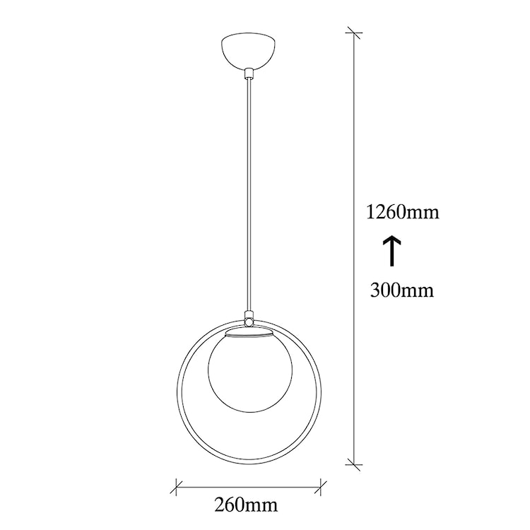 Lampa wisząca Solanum 126 cm czarno-biała  - zdjęcie 5