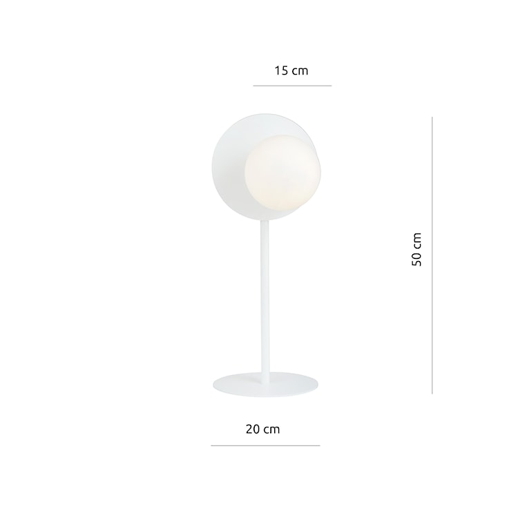 Lampa stołowa Salvies biała  - zdjęcie 4