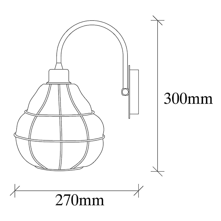 Kinkiet ścienny Coradime szklany gruszka średnica 20 cm miedziany  - zdjęcie 6