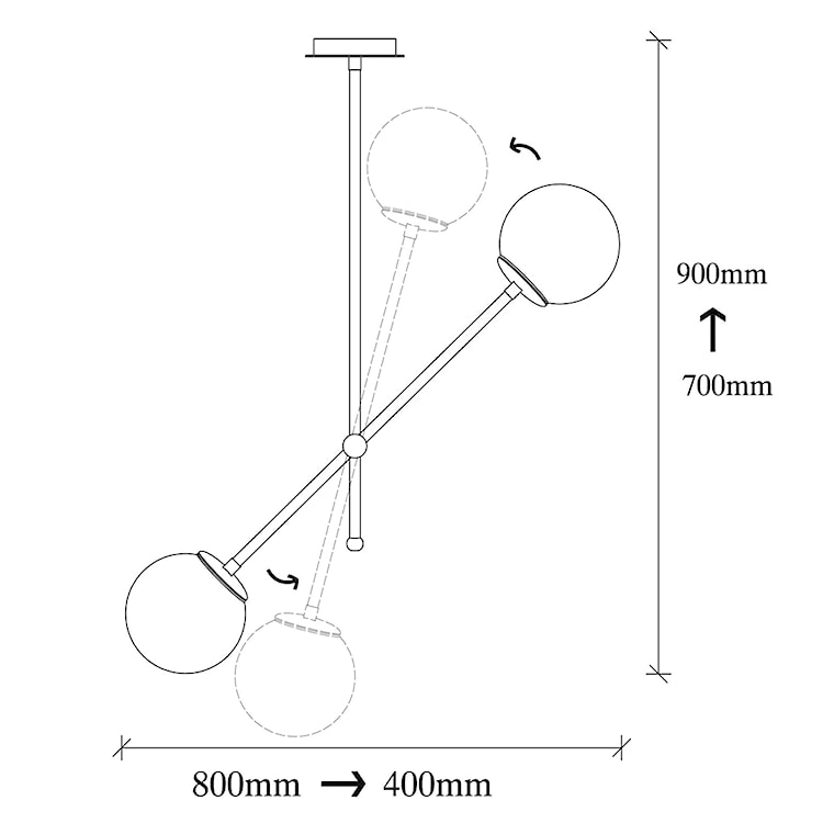 Lampa wisząca Berehinya x2 biały klosz  - zdjęcie 8