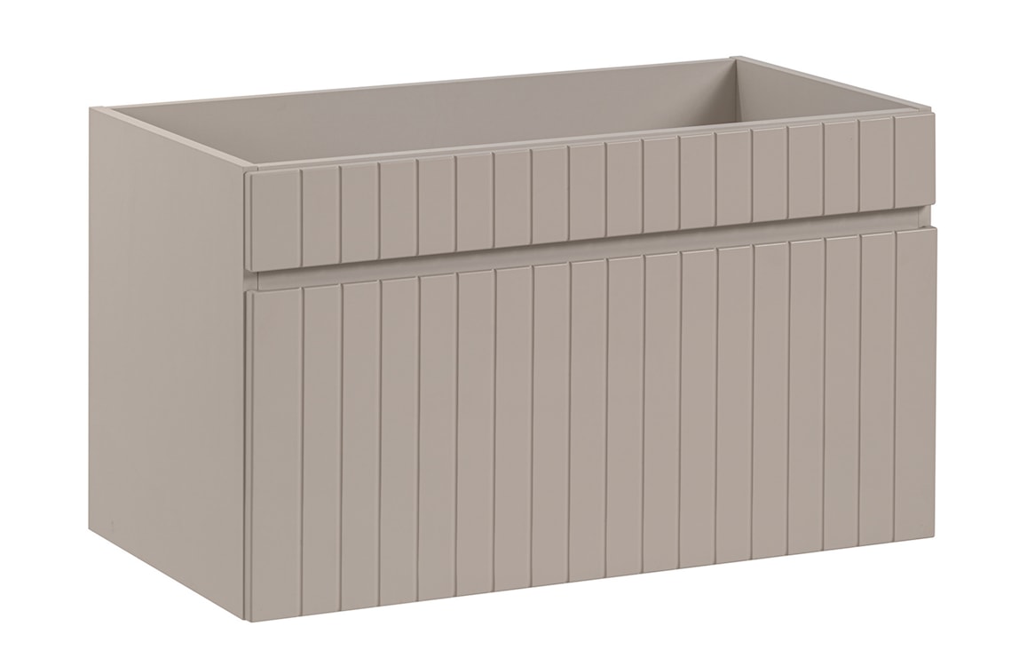 Szafka pod umywalkę Becialls 80 cm Beżowa z białym blatem  - zdjęcie 6