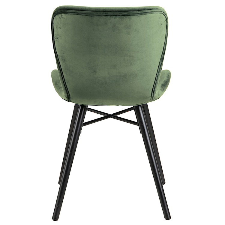 Krzesło Glena zielony welur na czarnych nóżkach  - zdjęcie 5