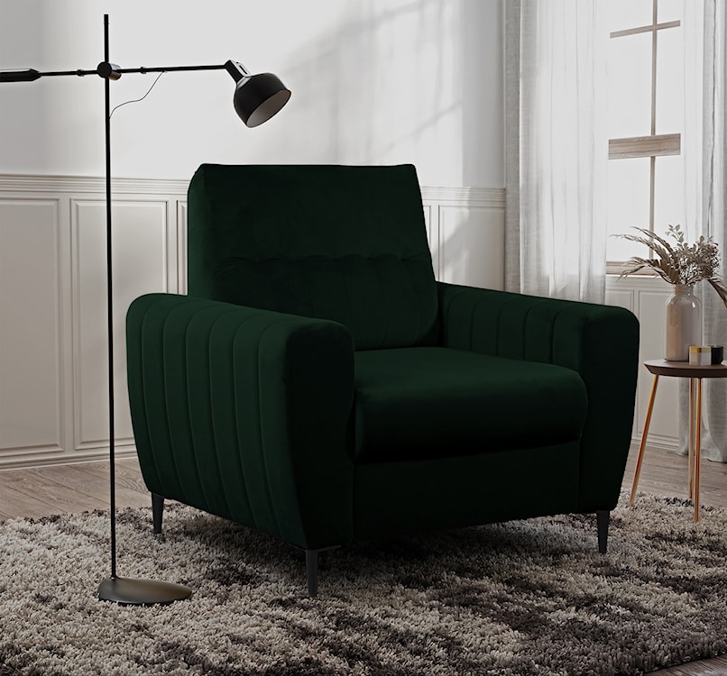 Fotel kubełkowy Laretta  zielony velvet  - zdjęcie 4
