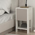 Szafka nocna Emeno minimalistyczna mokka/biała  - zdjęcie 2