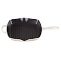 Le Creuset - Patelnia żeliwna grillowa Signature 26 cm kremowa  - zdjęcie 3