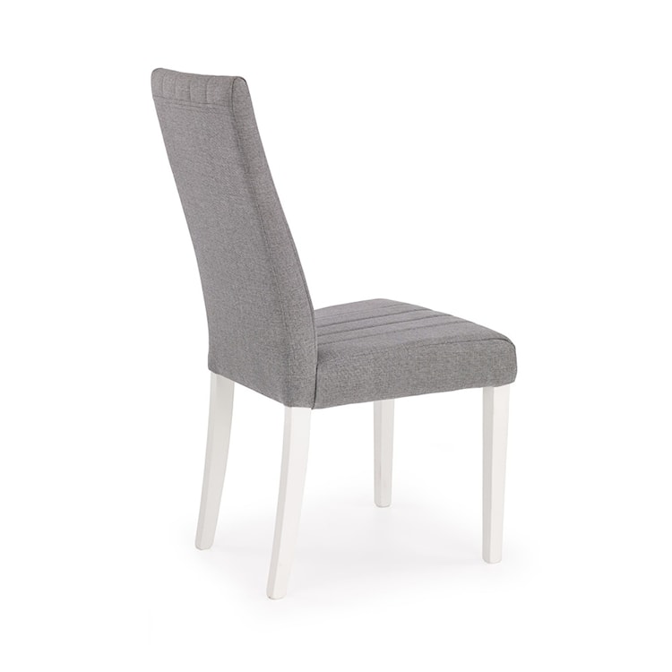 Krzesło tapicerowane Stepani białe z szarym  - zdjęcie 3