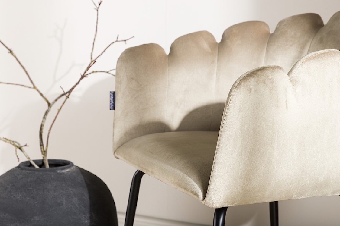 Krzesło tapicerowane Favolved beżowy aksamit  - zdjęcie 6