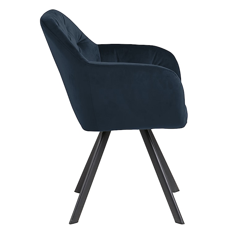 Krzesło tapicerowane Elestren niebieski welur z funkcją auto-return  - zdjęcie 5