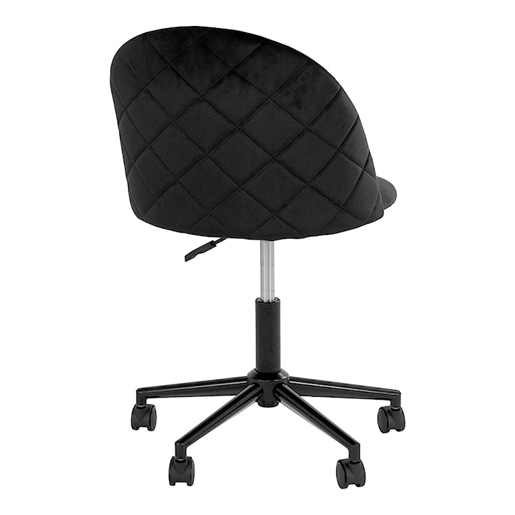 Krzesło biurowe Rallsy obrotowe czarny welur z przeszyciami  - zdjęcie 5