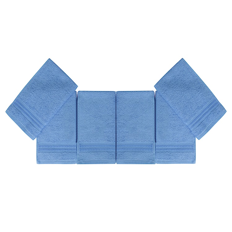 Zestaw sześciu ręczników Bainrow 30/50 cm niebieski  - zdjęcie 7