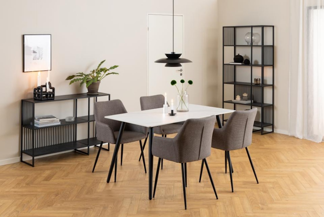 Regał niski metalowy Velook 83 cm czarny  - zdjęcie 3