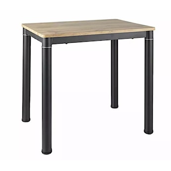 Stół do jadalni Skast prostokątny 60x80 cm dąb artisan/ czarny mat