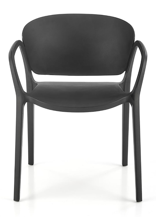 Krzesło z tworzywa Nionine z podłokietnikami czarne  - zdjęcie 8