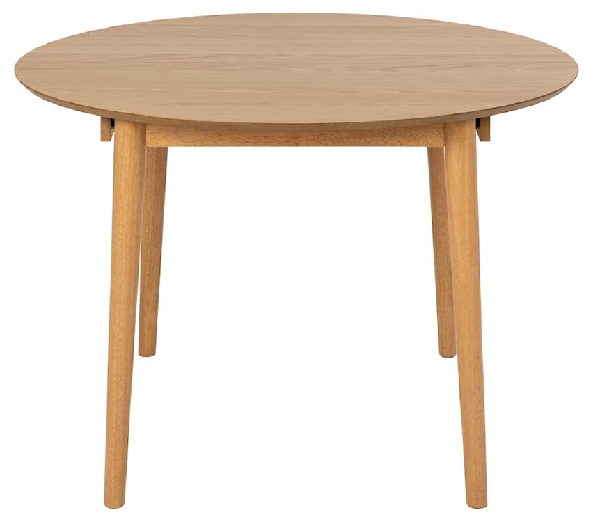 Okrągły stół do jadalni Elisma rozkładany dąb na drewnianych nogach 115-154 cm  - zdjęcie 2