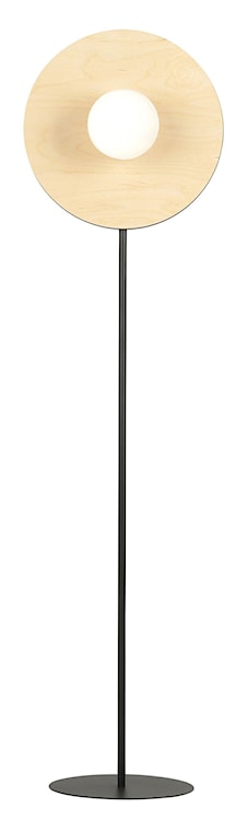 Lampa podłogowa Empless czarno-brązowa z białym kloszem  - zdjęcie 3