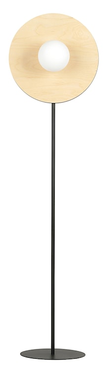 Lampa podłogowa Empless czarno-brązowa z białym kloszem