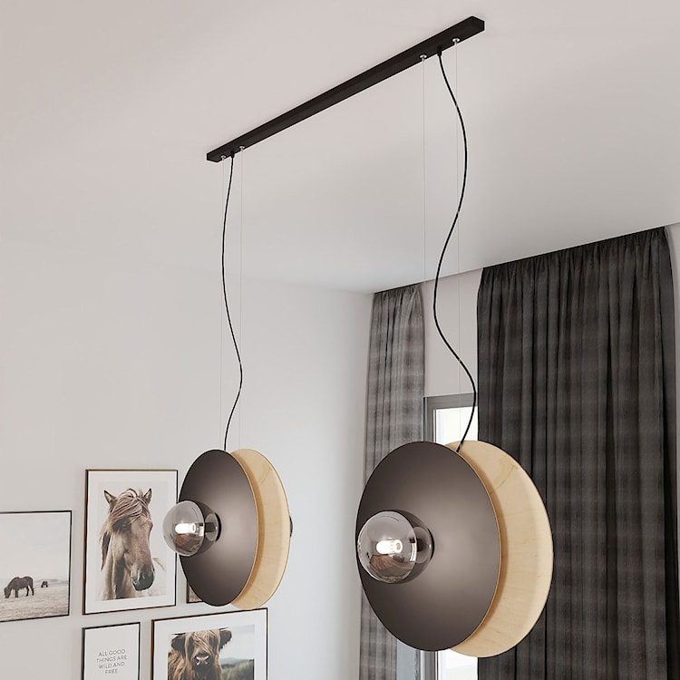 Lampa wisząca Empless czarno-grafitowa x4  - zdjęcie 4