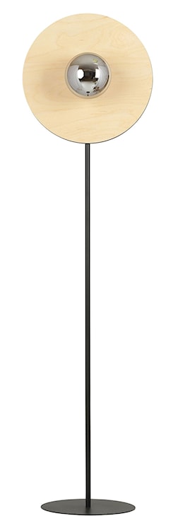 Lampa podłogowa Empless czarno-brązowa z grafitowym kloszem