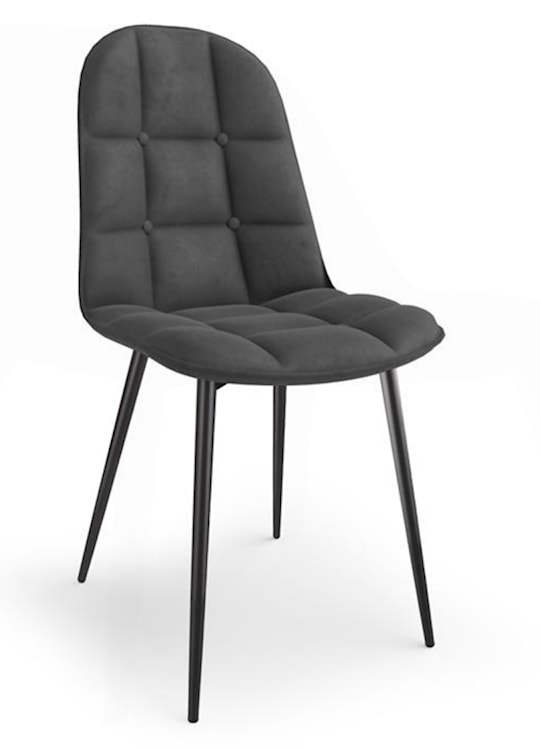 Krzesło tapicerowane K417 pikowane popielate