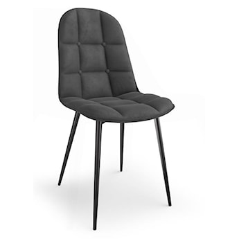 Krzesło tapicerowane K417 pikowane popielate