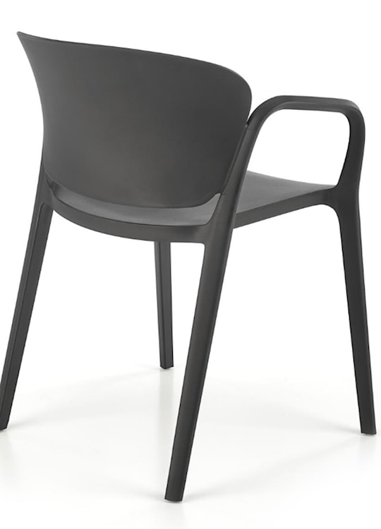 Krzesło z tworzywa Nionine z podłokietnikami czarne  - zdjęcie 7