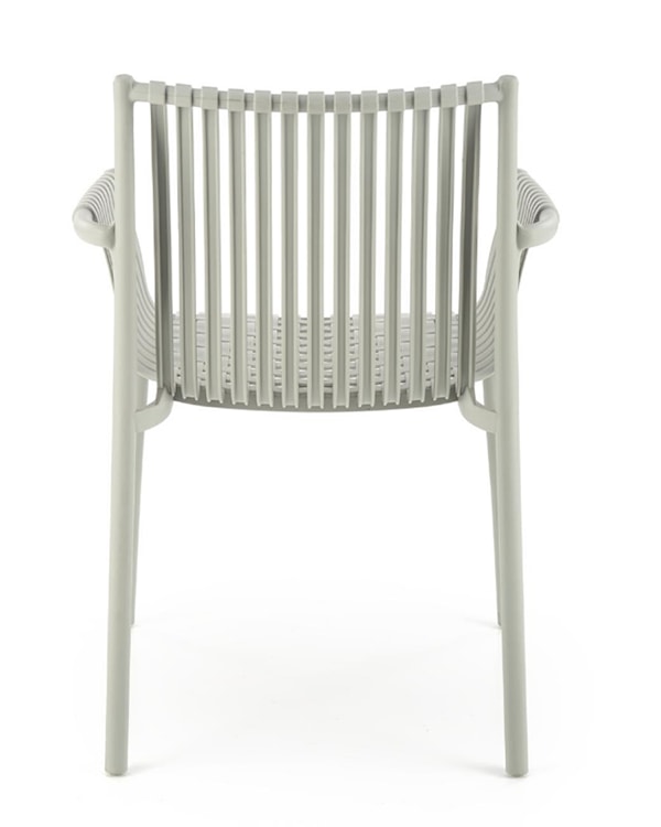 Krzesło z tworzywa Tatory z podłokietnikami jasnoszare  - zdjęcie 9
