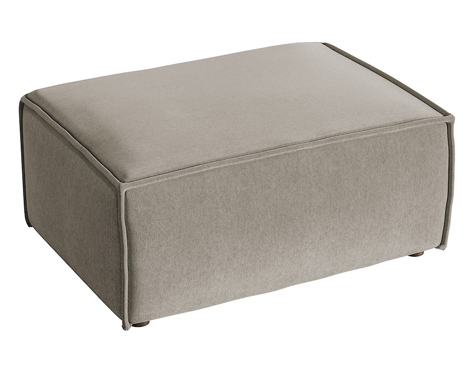 Pufa Copertino 65x90 cm szarobeżowa welur hydrofobowy 