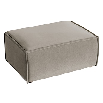 Pufa Copertino 65x90 cm szarobeżowa welur hydrofobowy
