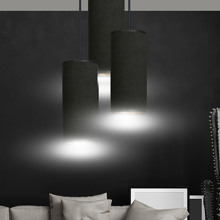 Lampa wisząca Bonett x3 asymetryczna średnica 35 cm czarna  - zdjęcie 3