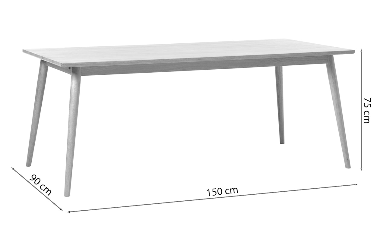 Stół do jadalni Visimmy 90x150 cm przyciemniony dąb  - zdjęcie 5