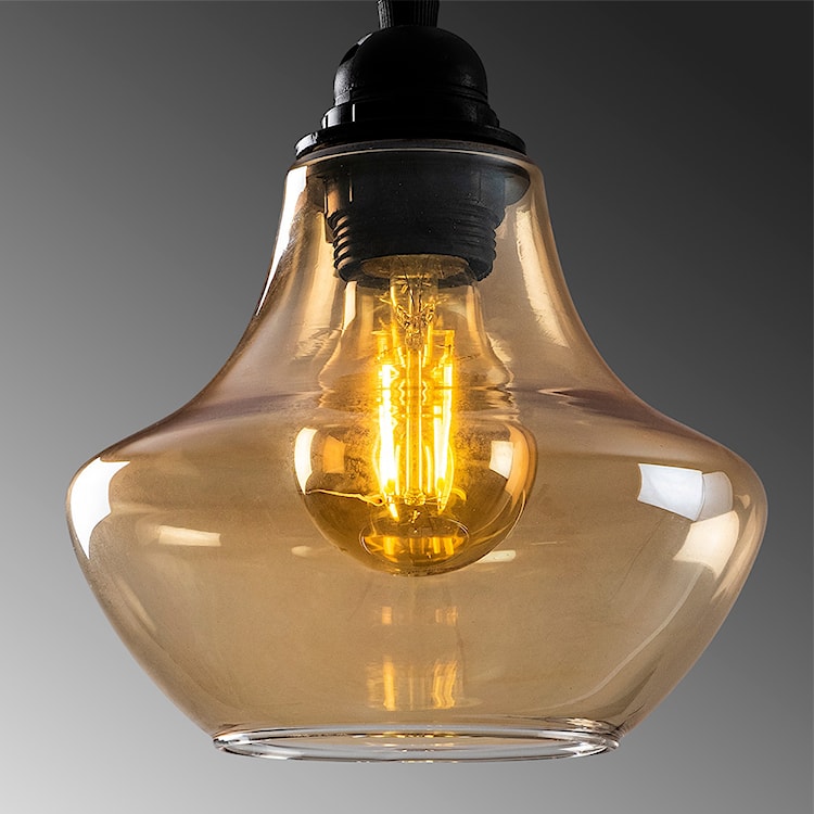 Lampa sufitowa Cheeny x3 na okrągłej podsufitce dzwon średnica 15 cm czarna  - zdjęcie 6