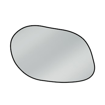 Lustro ścienne Contorno IV 60x43 cm czarne