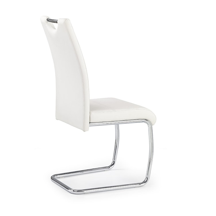 Krzesło tapicerowane na płozach Botovo białe  - zdjęcie 2