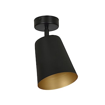 Lampa sufitowa Lanciano czarna ze złotym wnętrzem