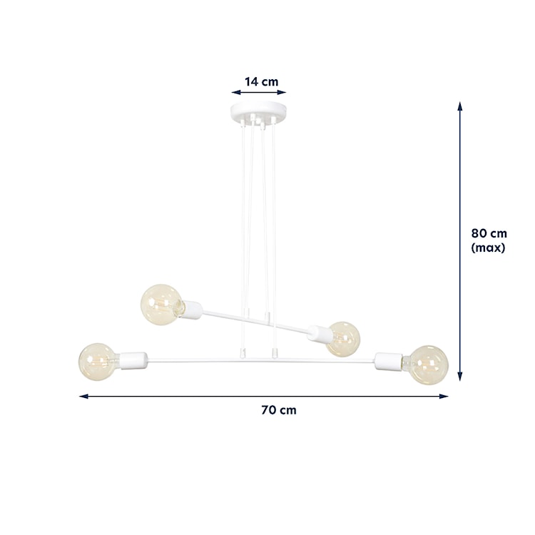 Lampa wisząca Mentona biała x4  - zdjęcie 4