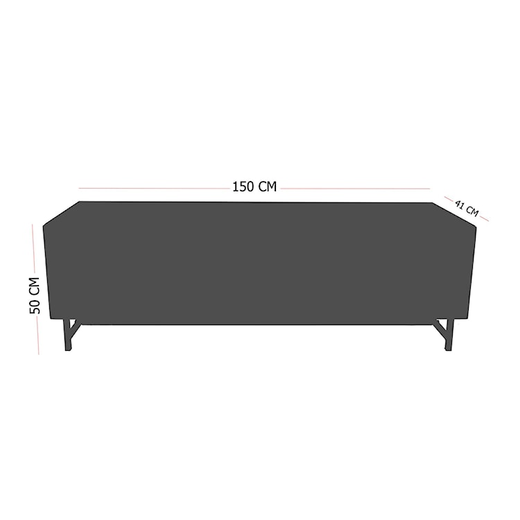 Szafka RTV Wodera drewniana 150 cm  - zdjęcie 11