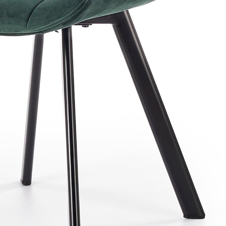 Krzesło tapicerowane Derisa ciemnozielone  - zdjęcie 3