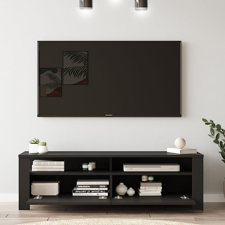 Szafka RTV Lecie 40x140 cm czarna  - zdjęcie 4