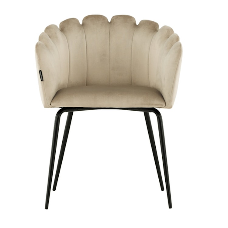Krzesło tapicerowane Favolved beżowy aksamit  - zdjęcie 3