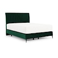 Łóżko kontynentalne 140x200 cm Cartelle zielone