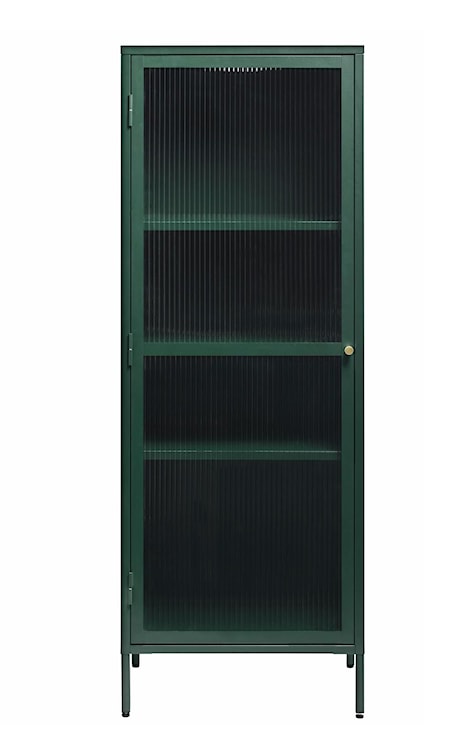 Witryna metalowa jednodrzwiowa Avensunly 160 cm z przeszkleniem zielona  - zdjęcie 5