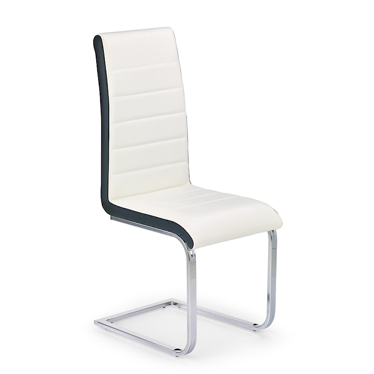 Krzesło tapicerowane Sampa biało - czarne  - zdjęcie 2