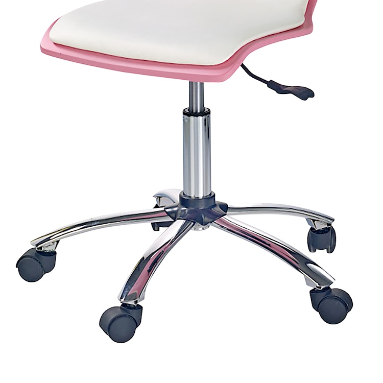 Fotel biurowy Marie biało - różowy  - zdjęcie 4