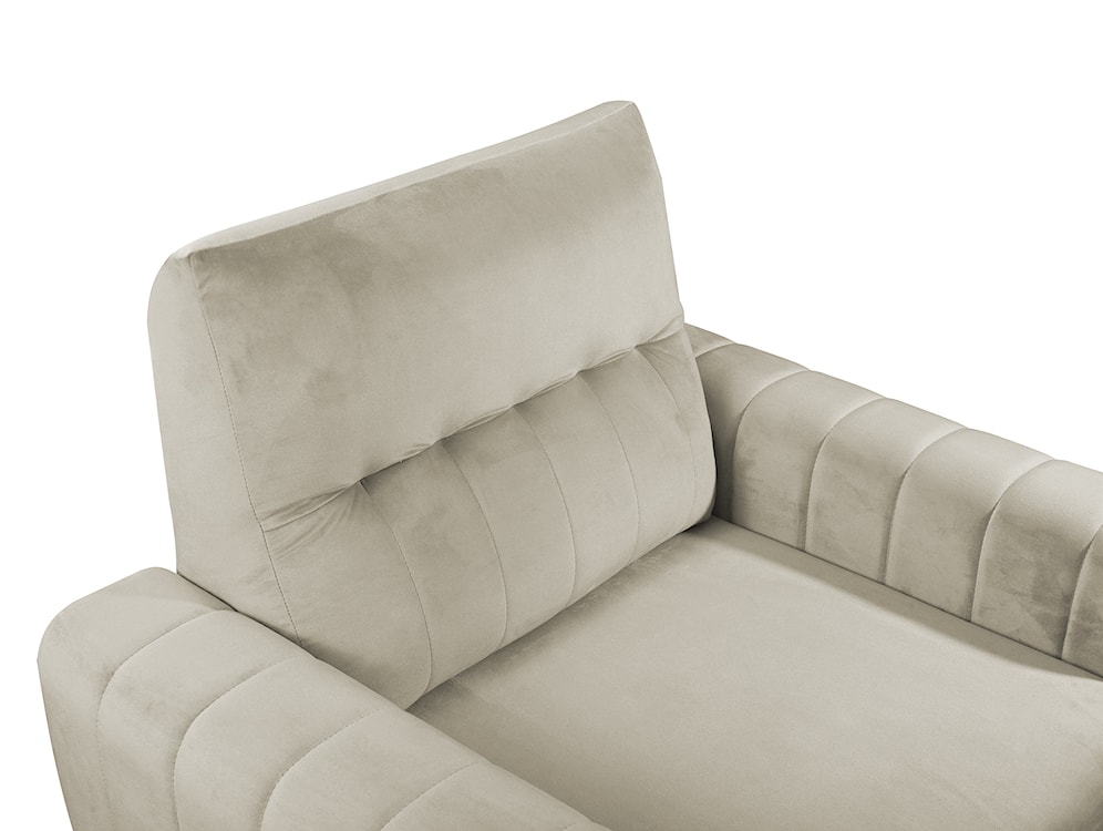 Fotel kubełkowy Laretta  kremowy velvet  - zdjęcie 3