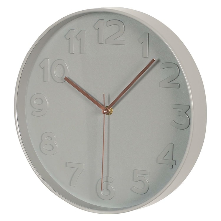 Zegar ścienny Naret szary średnica 30,5 cm