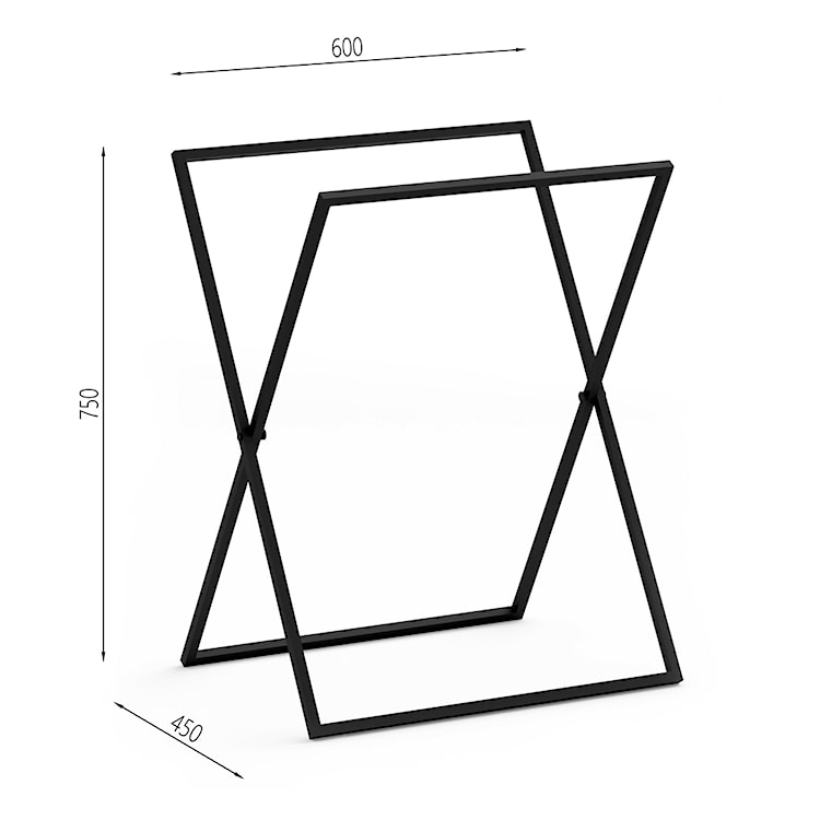 Wieszak na ręczniki Wiedar stojący czarny  - zdjęcie 5